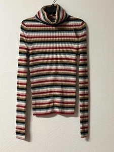 Maglione pullover girocollo Gap donna multicolore a righe leggero Y2K XS - Foto 1 di 7