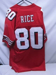 Camiseta San Francisco Jerry Rice Roja Mitchell & Ness Throwbacks 1996 talla 54 - Imagen 1 de 6