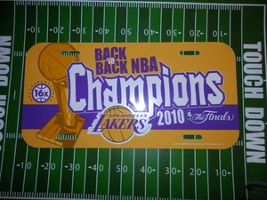 Los Angeles Lakers License Plate 2010 NBA Champions vintage NEW Kobe Bryant Shaq - Picture 1 of 10