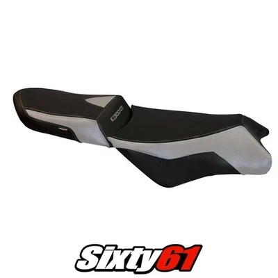 Cubierta de asiento BMW K1300GT 2009 2010 2011 Tappezzeria plateada negra Foto 1 de 4