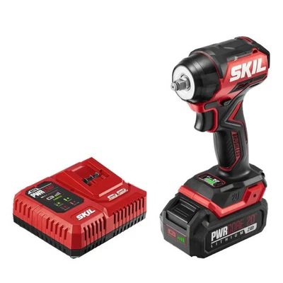 Kit de llaves de impacto compactas Skil Pwr Core 20 sin escobillas 20 V 3/8 pulgadas Foto 1 de 4