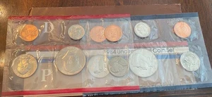 1984 US Uncirculated Mint Set with Both P & D Coins FV $1.82 - Picture 1 of 3