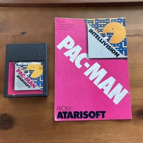 Intellivision Pac-Man Game Cartridge Atarisoft 1983 TESTED Working