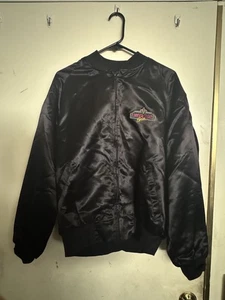 VINTAGE UNIVERSAL STUDIOS FLORIDA SCHWARZE SATIN BOMBERJACKE - Bild 1 von 4