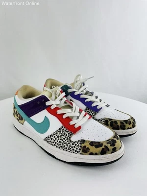 Nike Dunk Low SE Safari Mix Animal Print Colorblock Sneakers Women's 9.5 EUC - Image 1 of 4