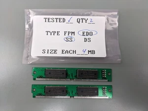 (2) POWMEM 4MB EDO SIMMs, 72-pin RAM Memory Sticks (8MB Total) - Picture 1 of 3