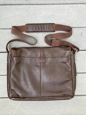 Bolso Mensajero Johnston & Murphy Cuero Marrón Foto 1 de 4
