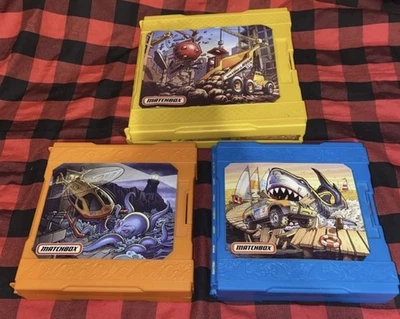 Vintage MATCHBOX POP UP TRAVEL SET Fold n GO Case Construction Shark Rescue - Image 1 of 4