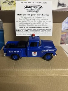 Matchbox 1955 Chevy 3100 Pickup Mobilgas & Quick Start Service 1:43 Scale Truck - Picture 1 of 1