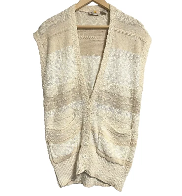 Chaleco Suéter Liz Claiborne Vintage Años 80 Mujer Talla S Gran Tamaño Texturizado Retro Foto 1 de 4