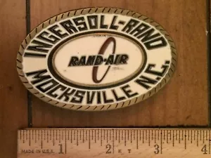 Ingersoll-Rand Mocksville N C Belt Buckle-Made in USA-This Version Hard to Find - Picture 1 of 2
