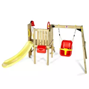 Plum Play Climbing Frame Baby Toddler w/Swing & Slide Wooden Frame Toddler Tower - Picture 1 of 9