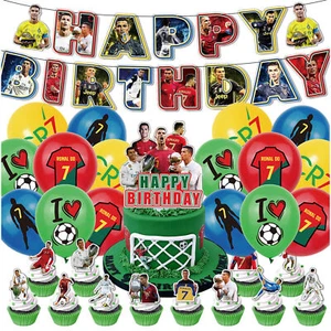 CR 7 Fußball Birthday Party Geburtstagsdeko Girlande Bllons für Kinder Jungen - Bild 1 von 7