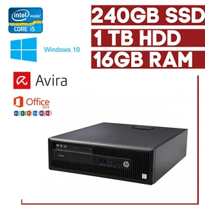 PC HP ProDesk 600 G2, intel i5-6500,16GB RAM, 240 SSD.1 TB HDD Windows 11  - Bild 1 von 4