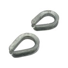  Galvanised Wire Rope Thimbles 32MM X2 (Marine Webbing Boat Cable Loop US Fed)