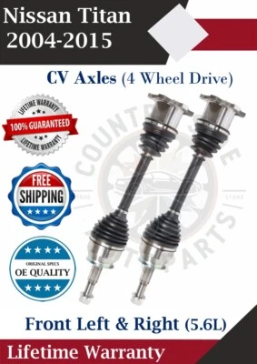 Nuevos ejes CV delanteros OE para Nissan Titan 2004-2015 5,6 L 4x4 de por vida fuera de stock Foto 1 de 4
