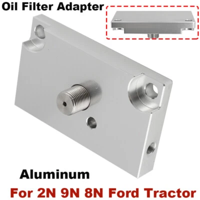 For Ford 2N 9N 8N Tractor Spin On Oil Filter Adapter with 1/8 NPT Tapped Holes - Image 1 of 4