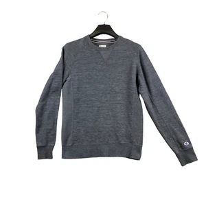Champion French Terry Crew Sweatshirt Small Stealth Grey Pull On Athletic Fit - Picture 1 of 8