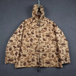 Vintage LL BEAN Jacket Mens Medium Script 60s Frog Skin Camo Duck Hunting Parka - Picture 1 of 16