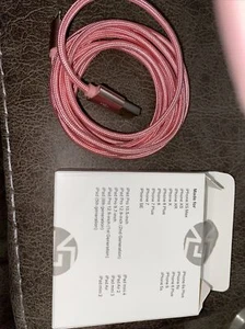 [ Apple Mfi Certified Iphone Charger 6Ft,Lightning Cable Pink - Picture 1 of 4