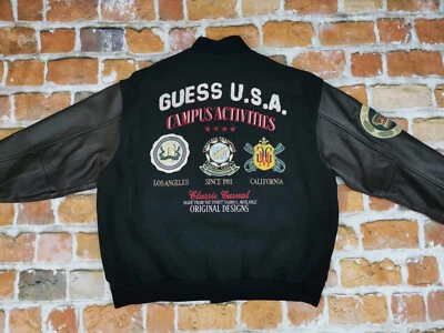 *GUESS USA CLUB COLLEGE JACKE*CAMPUS ACTIVITIES*VARSITY*SCHWARZ*GR: M*TIP TOP - Bild 1 von 4