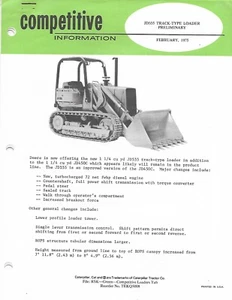 Equipment Brochure - Caterpillar 931 et al Vs John Deere JD 555 et al (E8698) - Picture 1 of 1