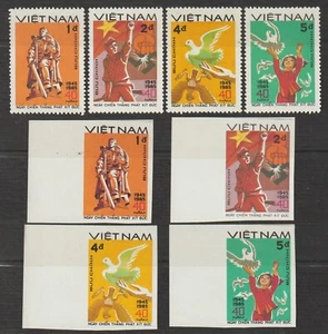 1985 VN Briefmarken Ende des Zweiten Weltkriegs Sc # 1502-1505 Imperf. & Perf.                - Bild 1 von 1