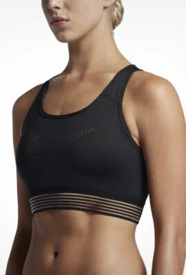 Nike pro 360 Degrees Support Bra Sports Gym “Black”  805266 010 (XS) - Image 1 of 4