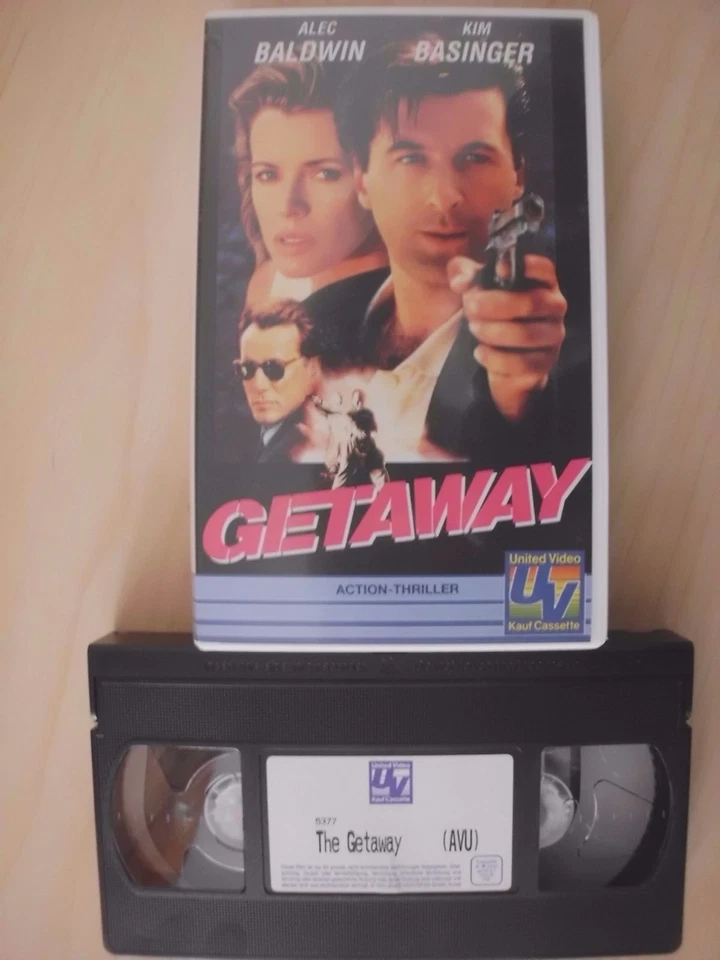 VHS Kassette  GETAWAY  Kim Basinger / Alec Baldwin - Bild 1 von 1