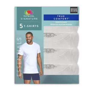 "Fruit of the Loom® Para hombre True Comfort Paquete de 5 Camiseta Cuello Redondo Paquete de 5 ""FIRMA" - Imagen 1 de 5