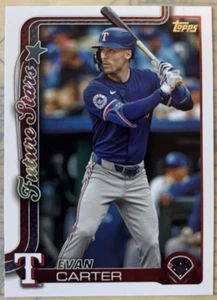 2025 Topps Series One #288 Evan Carter Future Stars ⭐ Texas Rangers - Bild 1 von 2