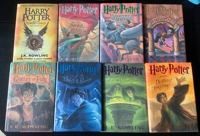 Полный набор из 8 книг ГАРРИ ПОТТЕРА в твердом переплете (4) 1-е издание и кубок огонь 2-е  - Изображение 1 из 4