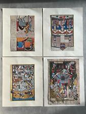 Vintage Persian Miniature Islamic Artwork Freer Gallery of Art Set of 4 Prints