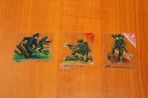 LOTE 3 CROMOS CROPAN PLASTICO "JUEGA A LOS SOLDADOS" ORIGINALES AÑOS 70 - Imagen 1 de 1