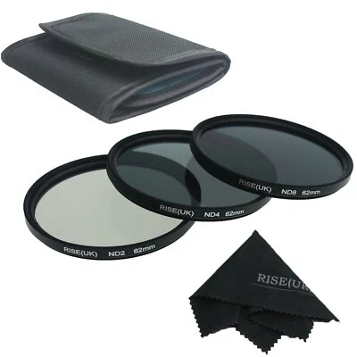 RISE(UK)62MM ND Neutral Density Filter Set ND2 ND4 ND8 for Canon Nikon Lens fre - Image 1 of 4