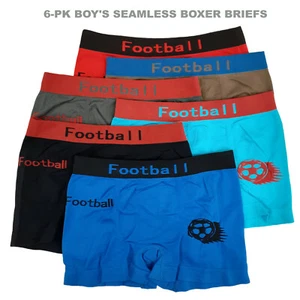 6 pc pack BOYS Seamless Boxer Shorts Underwear Multicolor MEDIUM (4-6) - Picture 1 of 9