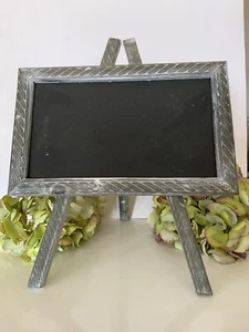Tabletop ChalkBoard Easel Standing Memo Board Weddings Baby Shower Party Rustic - Picture 1 of 8