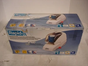 Grapadora eléctrica de sujeción plana de alta resistencia Rapid 5050e capacidad de 60 hojas blanca - Imagen 1 de 3