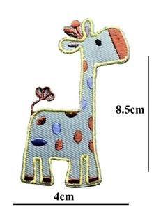 Giraffe Safari Zoo Animal Embroidered  Patch Iron or Sew On Badge applique logo - Picture 1 of 2
