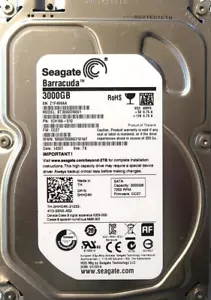 Seagate ST3000DM001 1CH166-510 (Z1F) CC27 TK Thailand 3.0TB 3.5" Sata 14307 - Picture 1 of 1