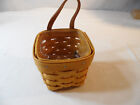 Longaberger 2002 chives basket 4" sq top X 4" high w/protector signed by 4