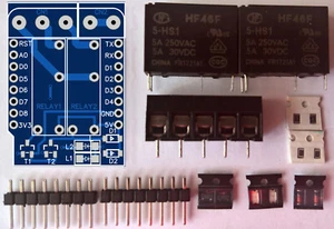 Dual Relay Shield Bausatz für WEMOS D1 Mini WIFI Modul | Mit Bauteilen - Neu! - Bild 1 von 5