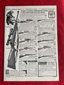 Vintage 1964 Print Ad Klein’s Sporting Goods Enfield 30/06 Advertisement - Picture 1 of 7