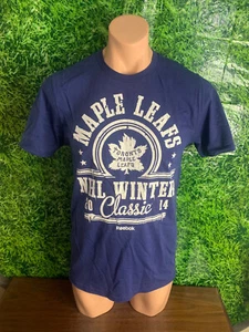 NHL Toronto Maple Leafs 2014 Winter Classic Short Sleeve T-Shirt Blue Medium - Picture 1 of 5