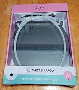 Pink Bow Top LED Vanity Mirror - New in Box - Picture 1 of 3