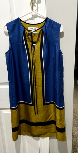 UNDERCOVER Abito Diane von Furstenberg in seta color block multicolore taglia 4