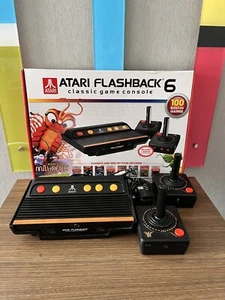 Atari Flashback 6 Classic Console 100 Built In Games 2 Controllers - Picture 1 of 23