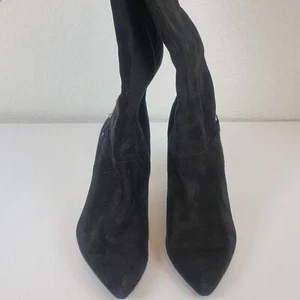 Calvin Klein Women's Black Suede Boots Zippered Size 6.5 - Picture 1 of 12