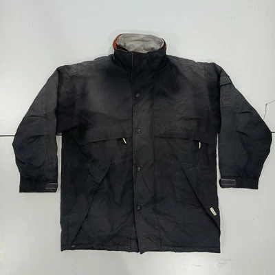 WATERPROOF Brand Parka Jacket Outdoor Jacket Full Zipper Size XL Black Pit27 - Image 1 of 4