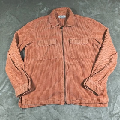 Urban Outfitters 灯芯绒夹克男式中号街头服饰夹克全拉链家务 — 第 1/4 张图片